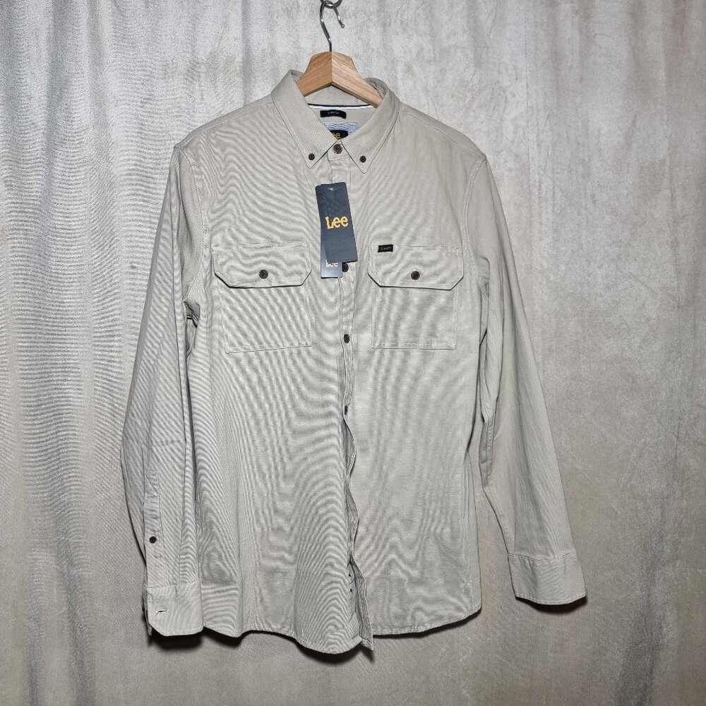 Lee putty beige Longsleeve Shirt regular fit Stretch Size L